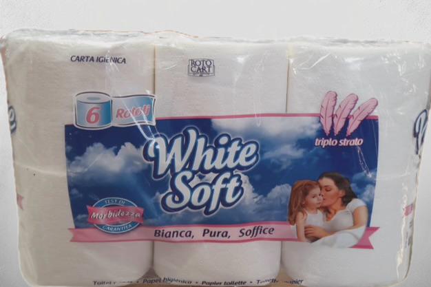 CARTA IGIENICA WHITESOFT 3V 200STR CF6X10PZ RT60 200STR